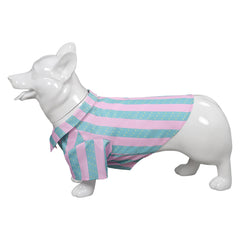 Film Barbie Ken Chemise Imprimée Rayures Roses et Vertes Costume Pour Animal