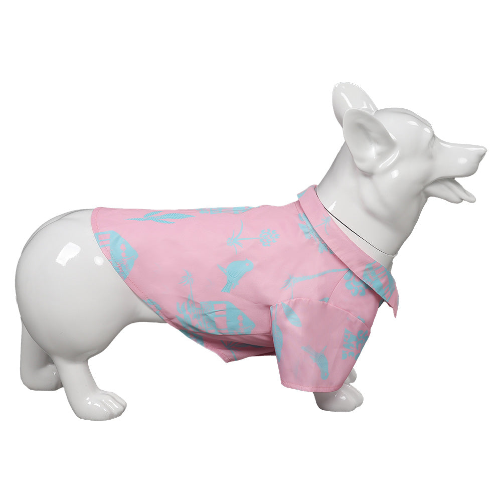 Film Barbie Ken Chemise Imprimée Rose Costume Pour Animal
