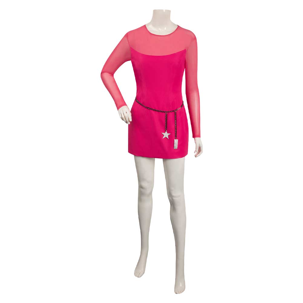 Film Barbie Robe en Maille Rose Femme Cosplay Costume
