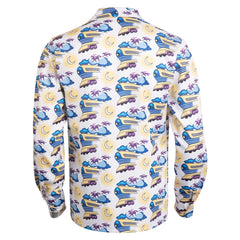 Film Retour Vers Le Futur Doc Brown Chemise imprimée Cosplay Costume