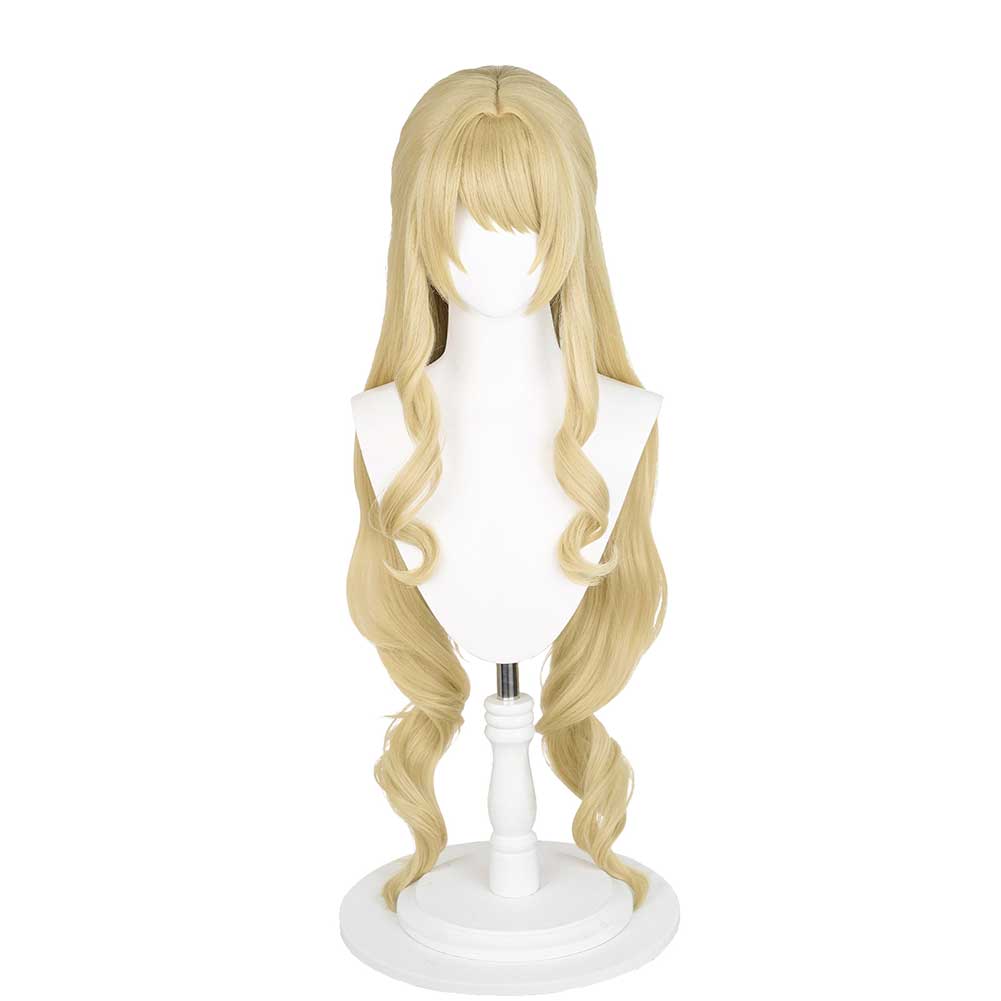 Genshin Impact Navia Cosplay Longue Perruque Jaune