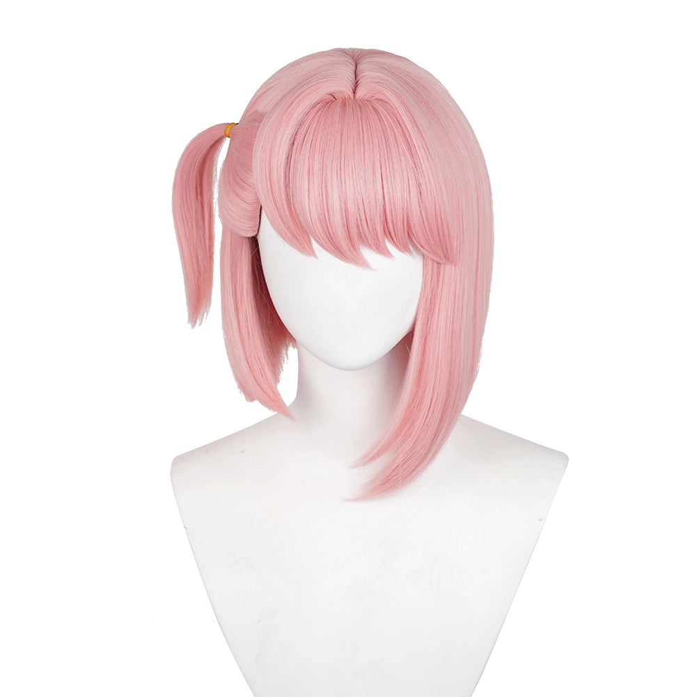 Jeu Genshin Impact Charlotte Cosplay Perruque Rose