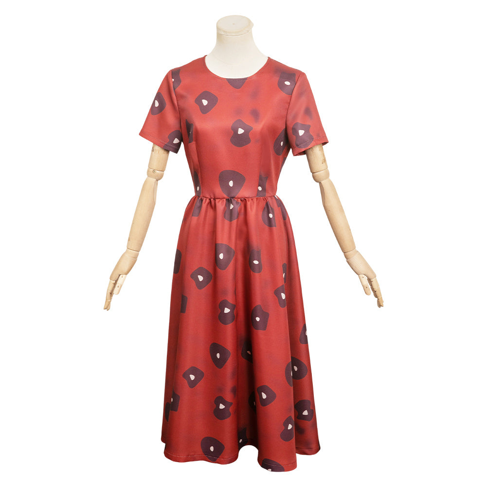 Jeu Lethal Company Ghost Girl Robe Rouge Cosplay Costume