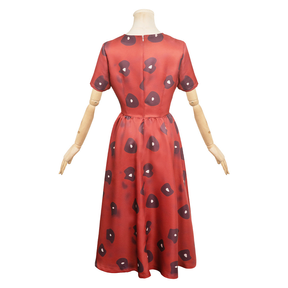 Jeu Lethal Company Ghost Girl Robe Rouge Cosplay Costume