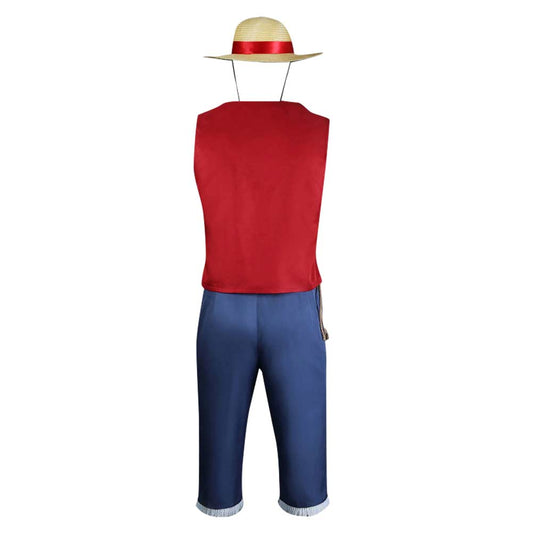 One Piece Monkey D.Luffy Tenue Rouge Cosplay Costume Halloween