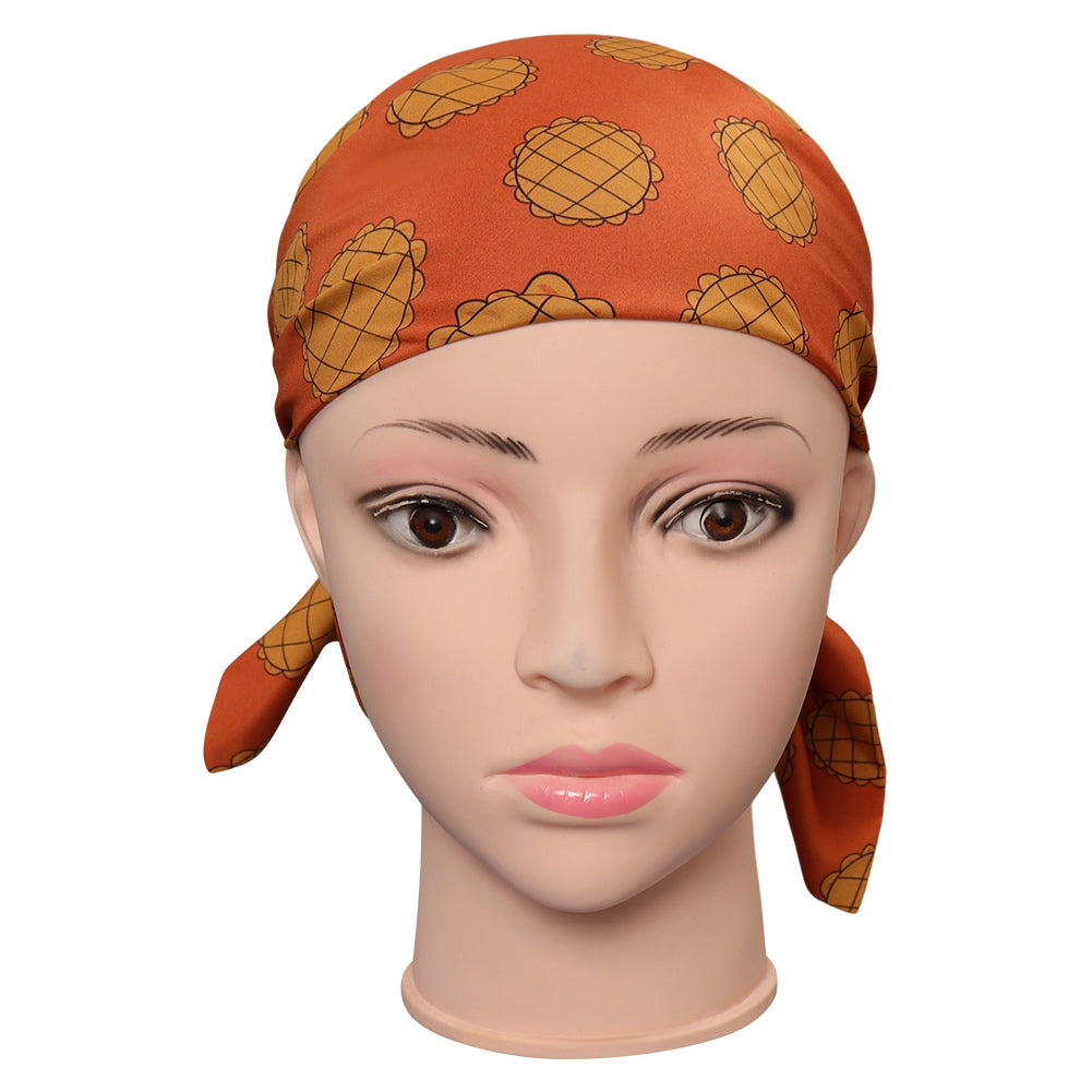 One Piece Nami Foulard en Calicot Orange Cosplay Costume