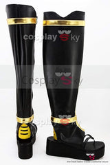 Touken Ranbu Tsurumaru Kuninaga Botte Cosplay Chaussures Version Noire
