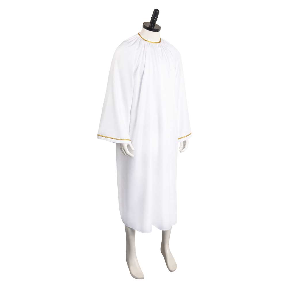 TV Adulte Good Omens Aziraphale Blanc Tenue Cosplay Costume
