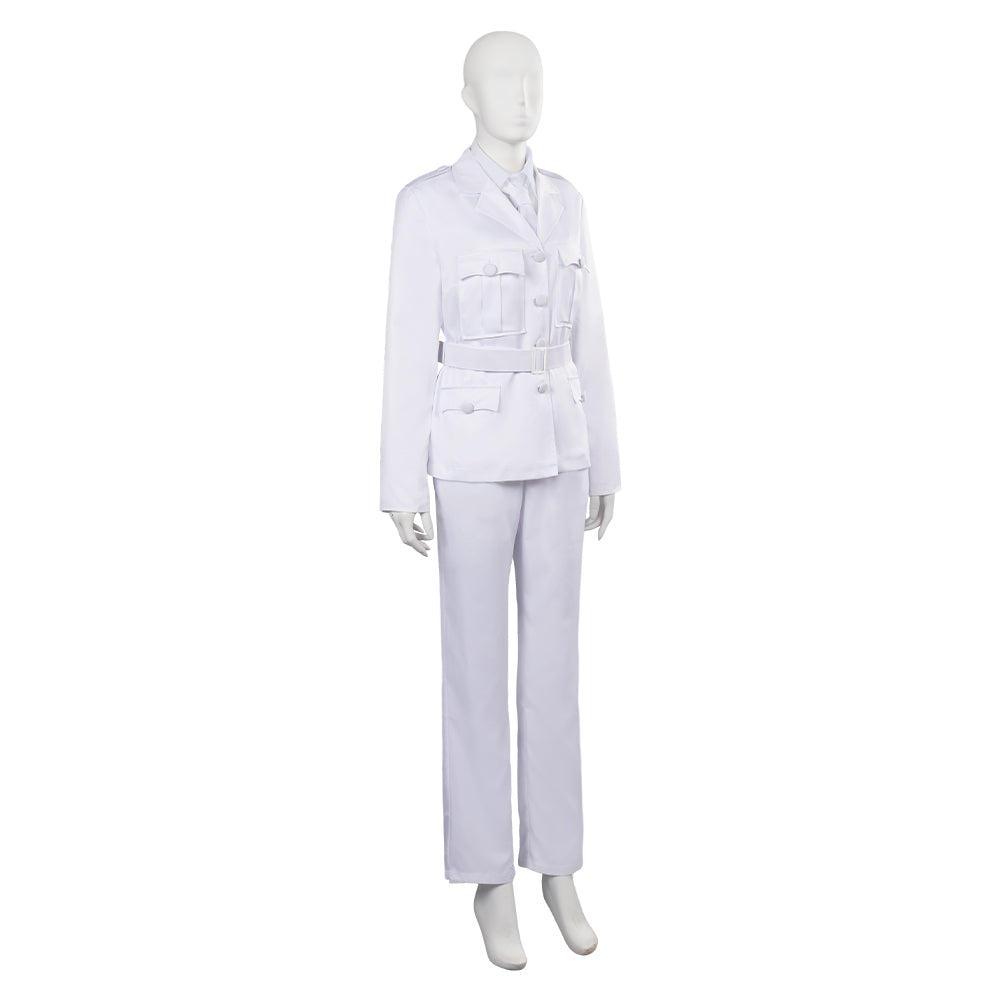 TV Good Omens Muriel Angel Tenue Blanc Cosplay Costume