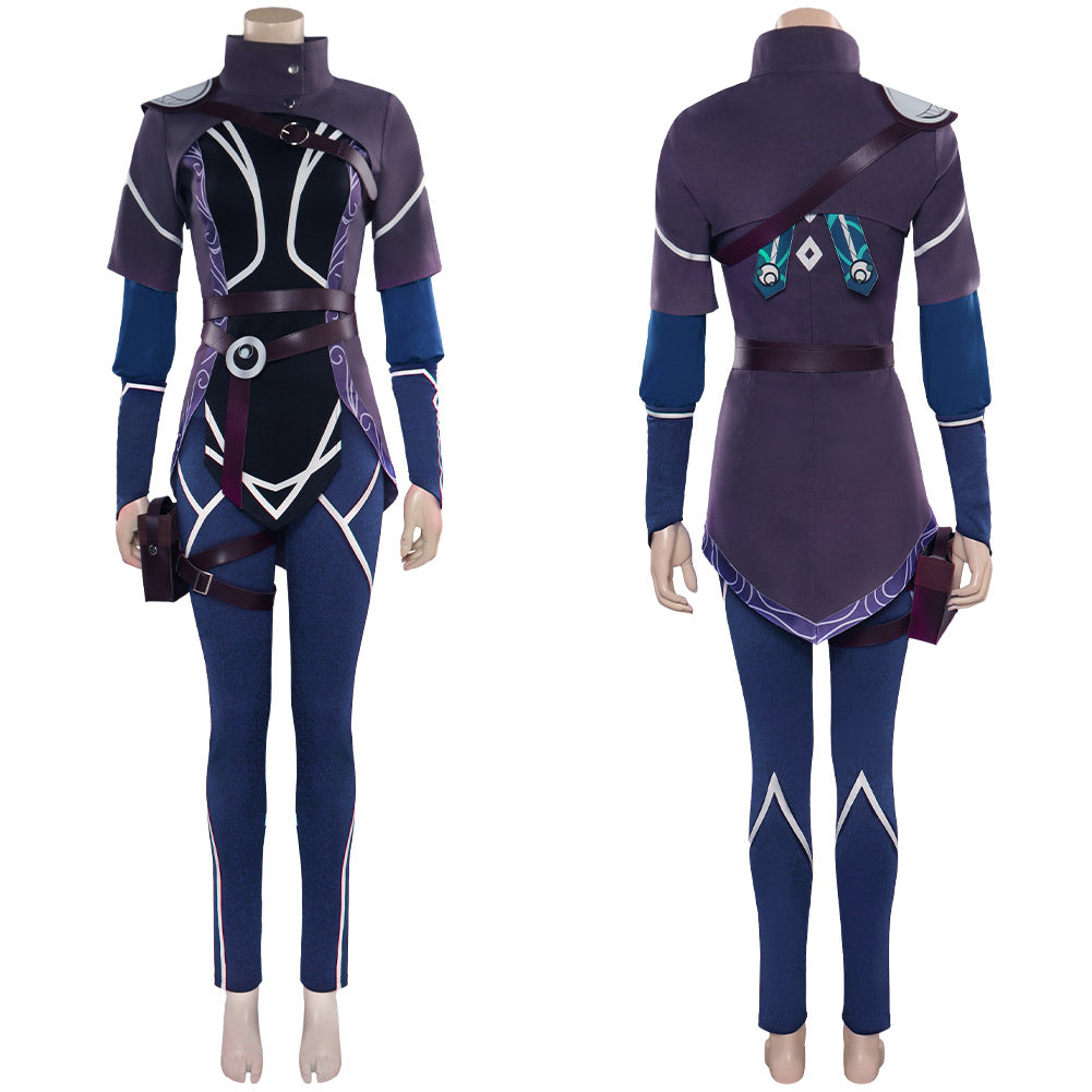 TV Le Prince Des Dragons Rayla Combinaison Tenue Cosplay Costume