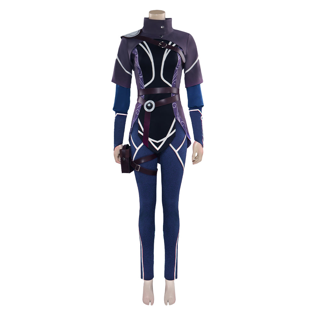 TV Le Prince Des Dragons Rayla Combinaison Tenue Cosplay Costume