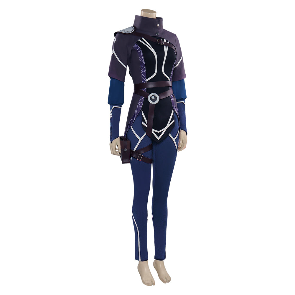 TV Le Prince Des Dragons Rayla Combinaison Tenue Cosplay Costume
