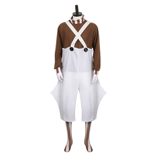 Wonka(2023) Chocolate Factory d'Usine Oompa Loompa Cosplay Costume 