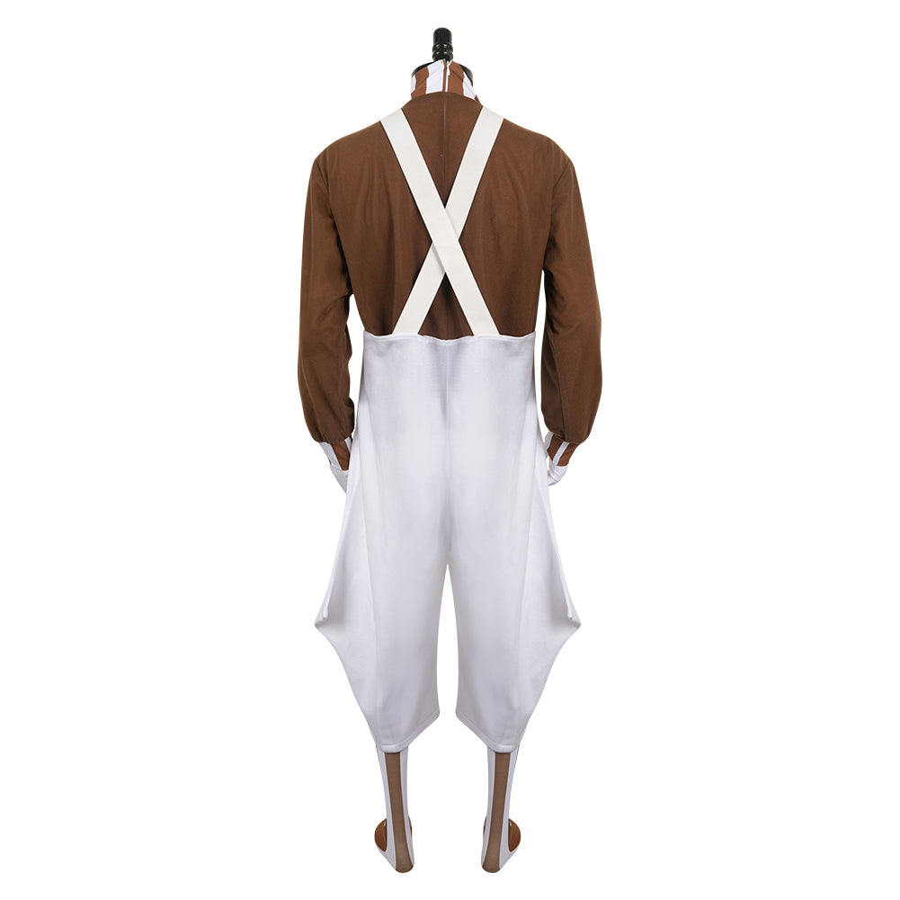 Wonka(2023) Chocolate Factory d'Usine Oompa Loompa Cosplay Costume 