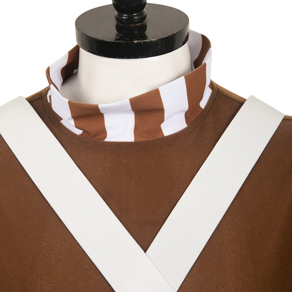 Wonka(2023) Chocolate Factory d'Usine Oompa Loompa Cosplay Costume 