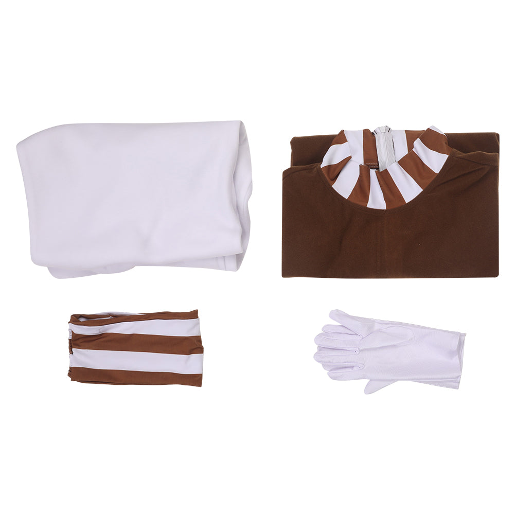 Wonka(2023) Chocolate Factory d'Usine Oompa Loompa Cosplay Costume 