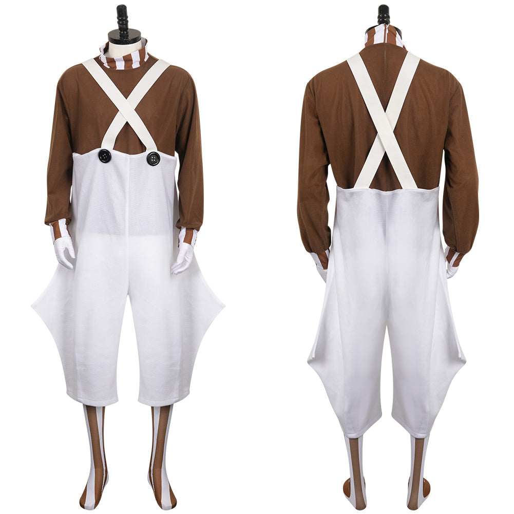 Wonka(2023) Chocolate Factory d'Usine Oompa Loompa Cosplay Costume 