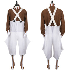 Wonka(2023) Chocolate Factory d'Usine Oompa Loompa Cosplay Costume 